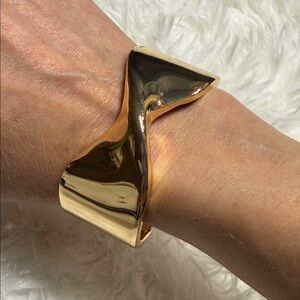 Gold Twist Cuff Bracelet